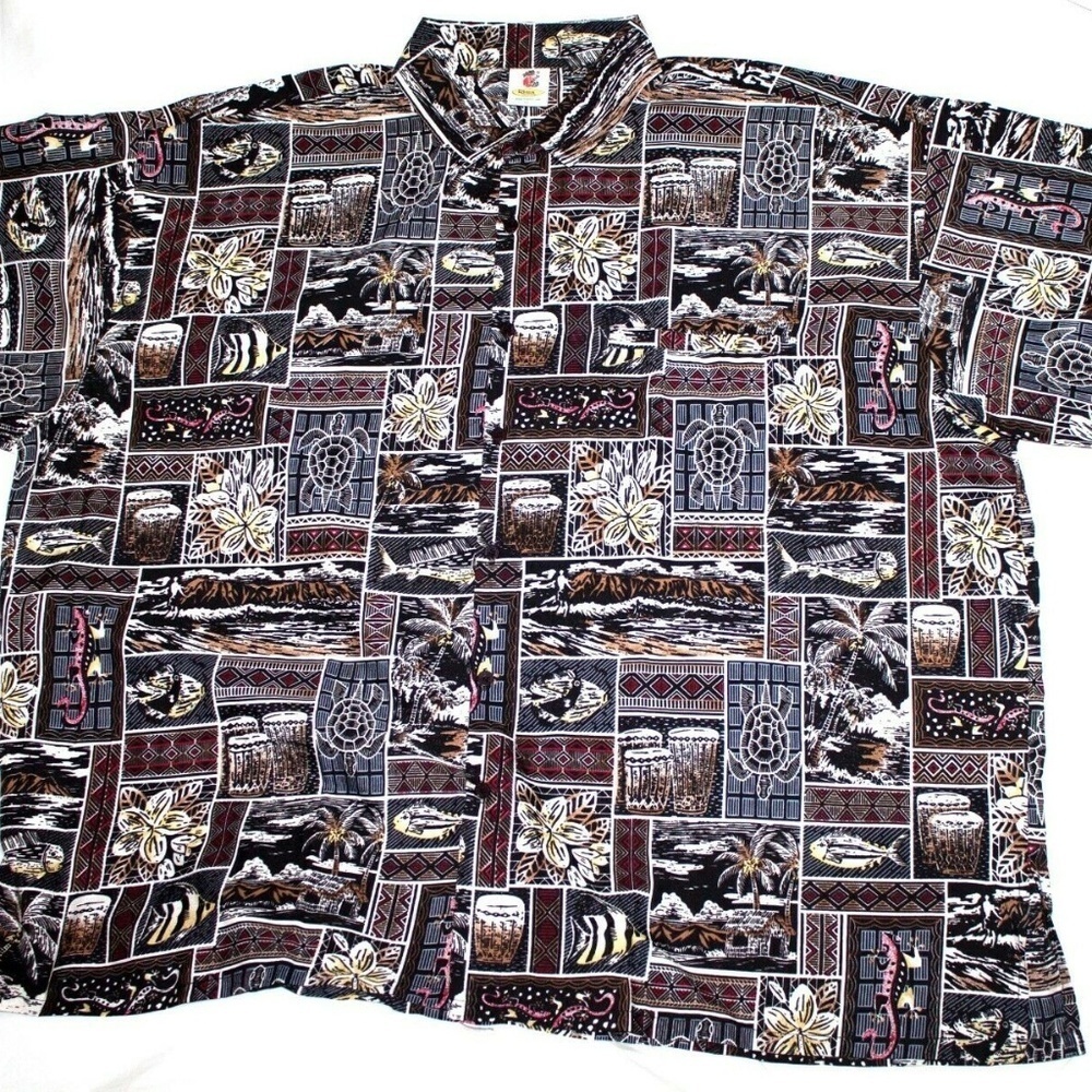Rima Mens Hawaiian Camp Caribbean Short Sleeve‎ But